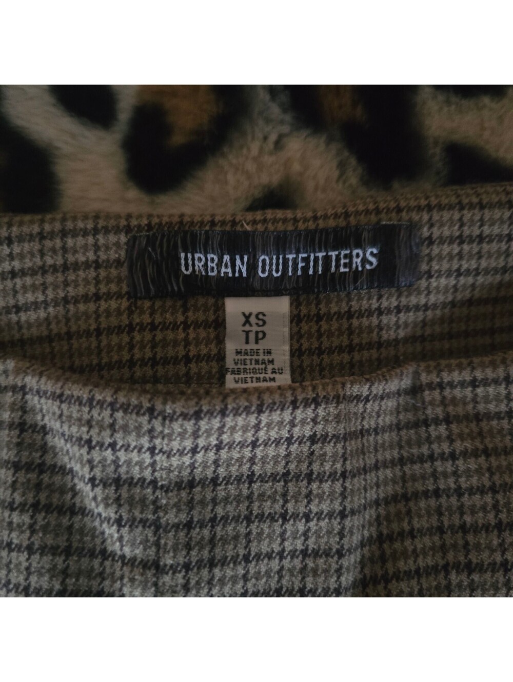 Urban Outfitters Plaid Pleated Mini Skirt Brown XS Women's - Picture 3 of 5